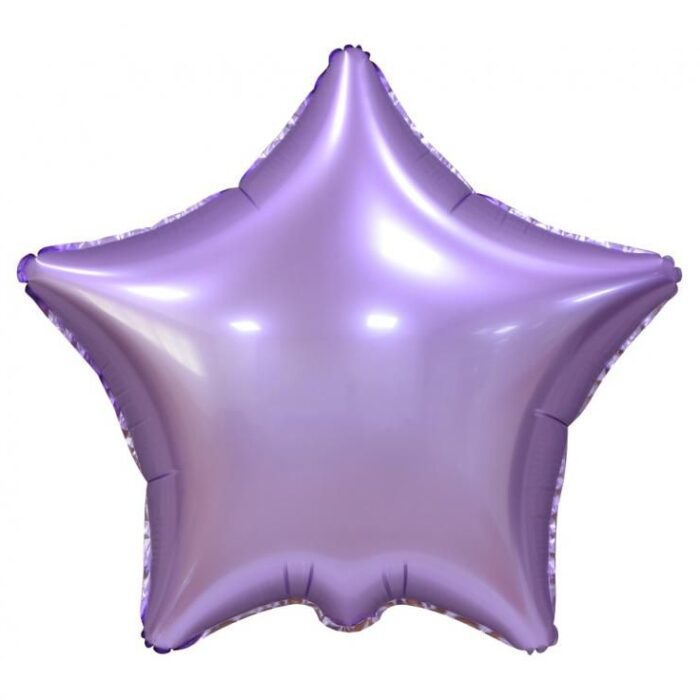 Balon foliowy Gwiazdka liliowa napełniony helem