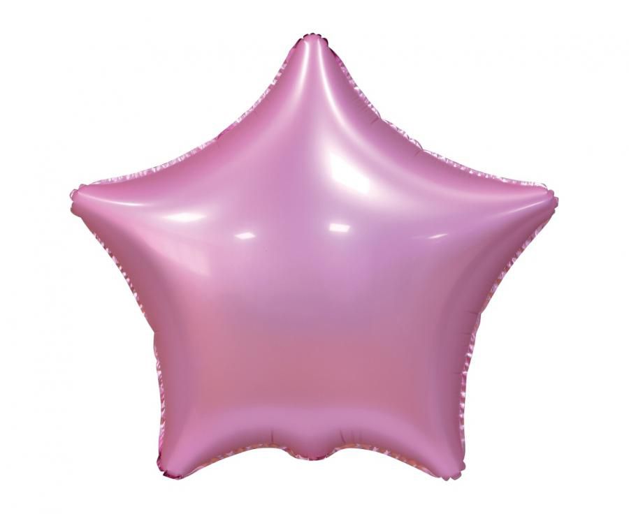 Balon foliowy Gwiazdka różowa napełniony helem