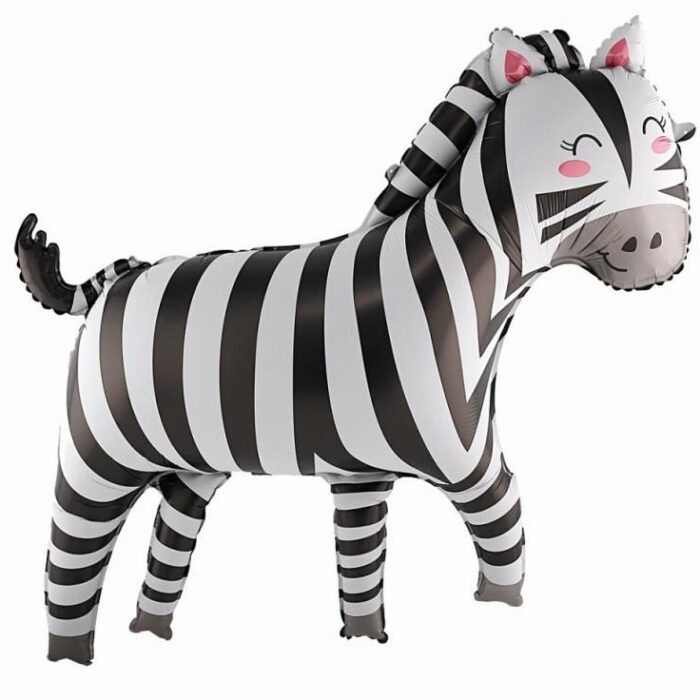 Balon foliowy Zebra napełniony helem