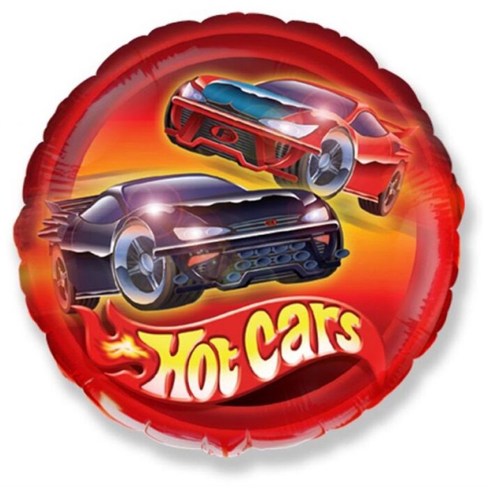 Balon foliowy napełniony helem Hot Cars