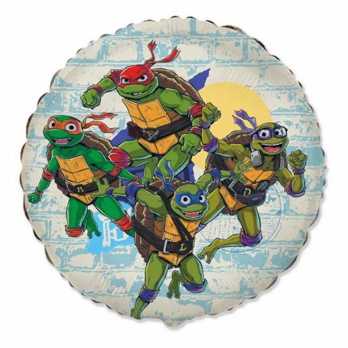 Balon foliowy napełniony helem Żółwie Ninja
