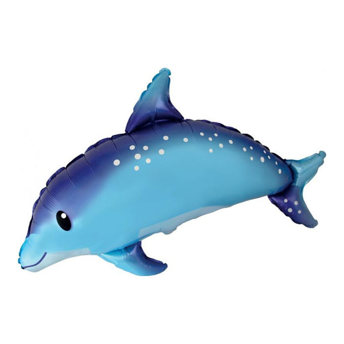 Balon foliowy napełniony helem Delfin