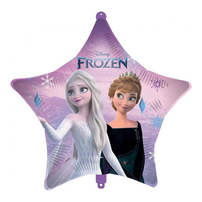 Balon foliowy napełniony helem Gwiazdka Frozen (Kraina Lodu)