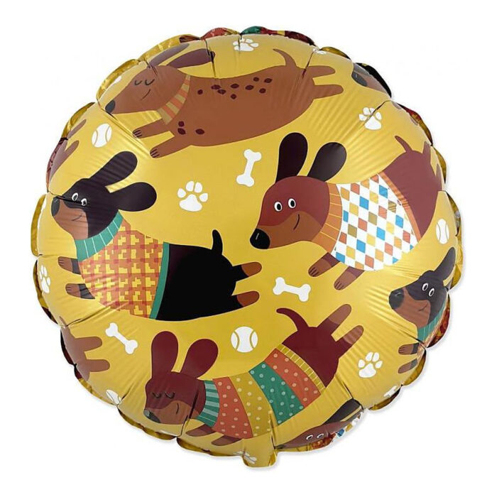 Balon foliowy napełniony helem Pieski