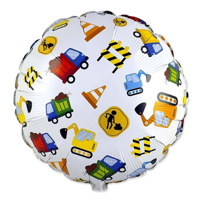 Balon foliowy napełniony helem Plac budowy