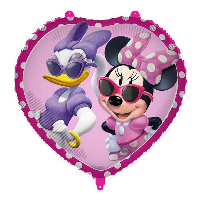 Balon foliowy napełniony helem Serce Myszka Minnie